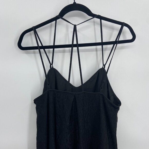 BCBGeneration Black Lace Strappy Sleeveless Shift Dress Size Medium - Picture 4 of 7
